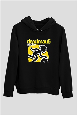 Deadmau5 Baskılı Unisex Siyah Hoodie