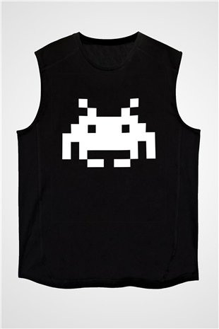 Deadmau5 Baskılı Unisex Siyah Kolsuz Tişört