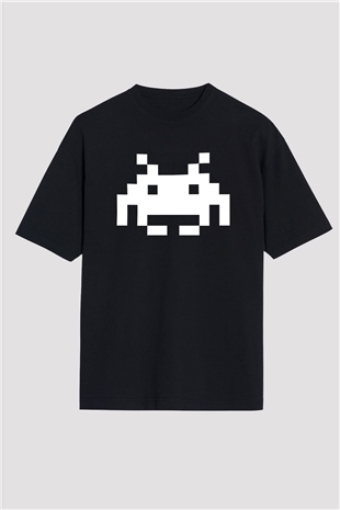 Deadmau5 Baskılı Unisex Siyah Oversize Tişört