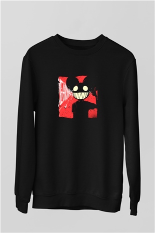Deadmau5 Baskılı Unisex Siyah Sweatshirt