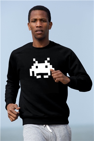Deadmau5 Baskılı Unisex Siyah Sweatshirt