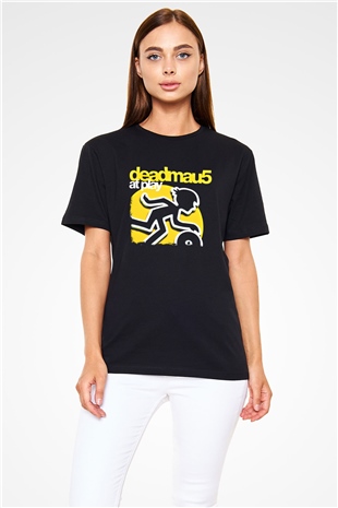 Deadmau5 Baskılı Unisex Siyah Tişört