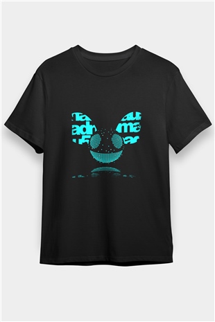 Deadmau5 Baskılı Unisex Siyah Tişört