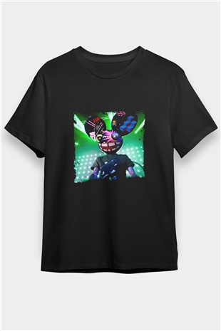 Deadmau5 Baskılı Unisex Siyah Tişört