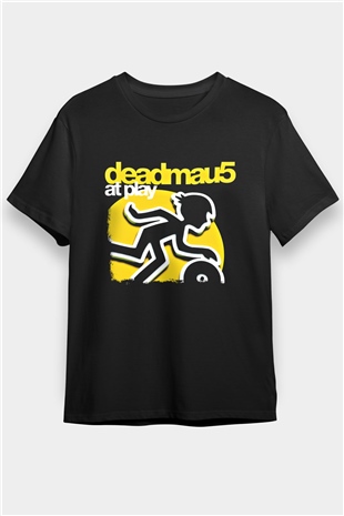 Deadmau5 Baskılı Unisex Siyah Tişört