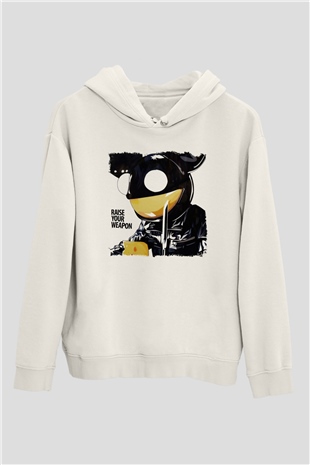 Deadmau5 Beyaz Unisex Kapşonlu Sweatshirt