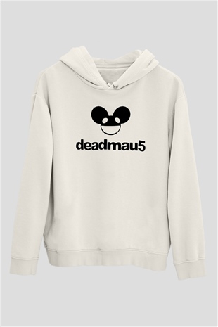 Deadmau5 Beyaz Unisex Kapşonlu Sweatshirt