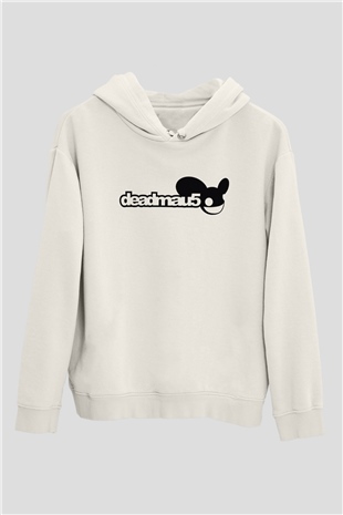 Deadmau5 Beyaz Unisex Kapşonlu Sweatshirt