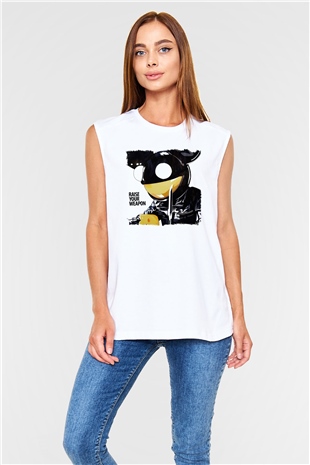 Deadmau5 Beyaz Unisex Kolsuz Tişört