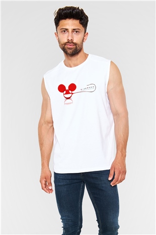 Deadmau5 Beyaz Unisex Kolsuz Tişört