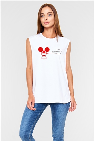 Deadmau5 Beyaz Unisex Kolsuz Tişört