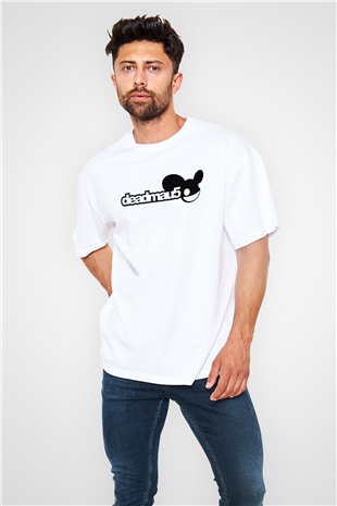 Deadmau5 Beyaz Unisex Oversize Tişört T-Shirt