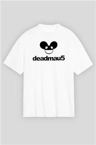 Deadmau5 Beyaz Unisex Oversize Tişört T-Shirt