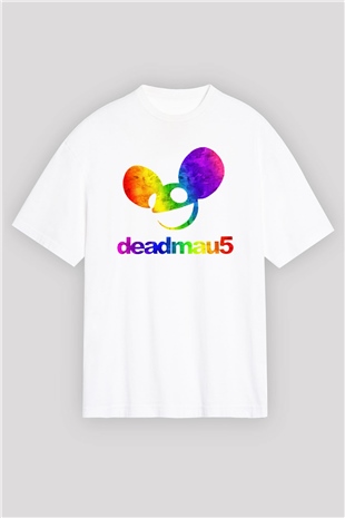 Deadmau5 Beyaz Unisex Oversize Tişört T-Shirt
