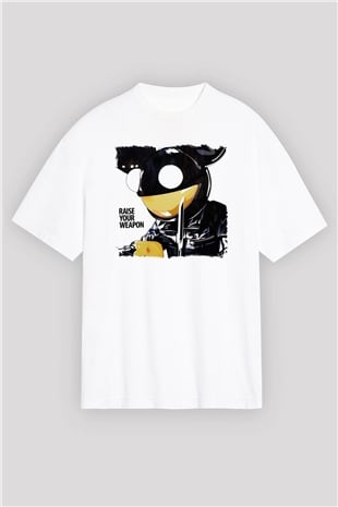 Deadmau5 Beyaz Unisex Oversize Tişört T-Shirt