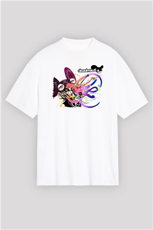 Deadmau5 Beyaz Unisex Oversize Tişört T-Shirt