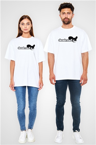 Deadmau5 Beyaz Unisex Oversize Tişört T-Shirt