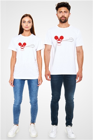 Deadmau5 Beyaz Unisex Tişört T-Shirt - TişörtFabrikası