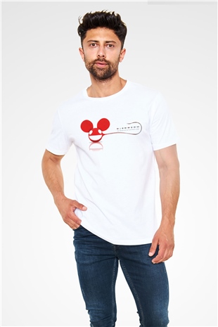 Deadmau5 Beyaz Unisex Tişört T-Shirt - TişörtFabrikası
