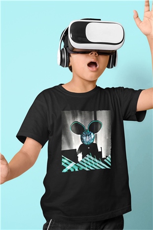 Deadmau5 Siyah Unisex Çocuk Tişört