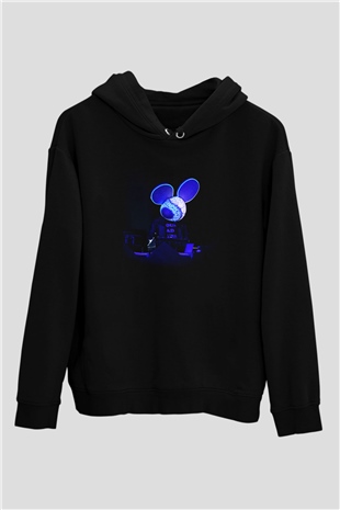 Deadmau5 Siyah Unisex Kapüşonlu Sweatshirt