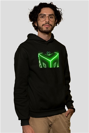 Deadmau5 Siyah Unisex Kapüşonlu Sweatshirt