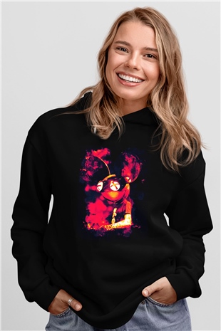 Deadmau5 Siyah Unisex Kapüşonlu Sweatshirt