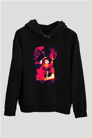 Deadmau5 Siyah Unisex Kapüşonlu Sweatshirt