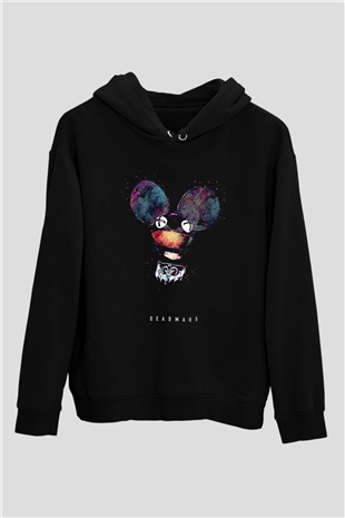 Deadmau5 Siyah Unisex Kapüşonlu Sweatshirt