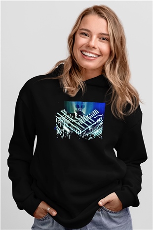 Deadmau5 Siyah Unisex Kapüşonlu Sweatshirt