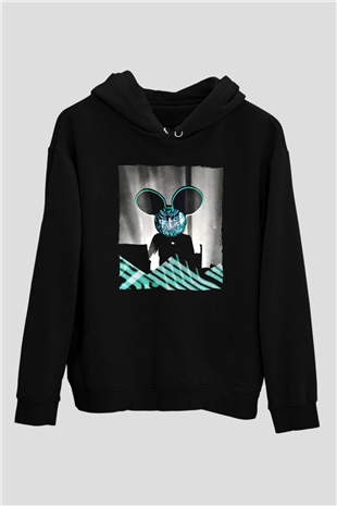 Deadmau5 Siyah Unisex Kapüşonlu Sweatshirt