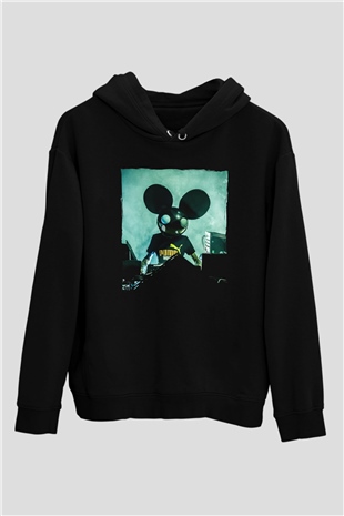 Deadmau5 Siyah Unisex Kapüşonlu Sweatshirt