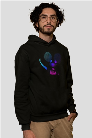 Deadmau5 Siyah Unisex Kapüşonlu Sweatshirt