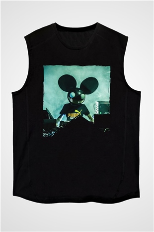Deadmau5 Siyah Unisex Kolsuz Tişört