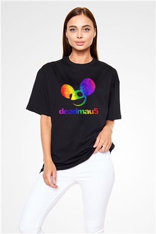 Deadmau5 Siyah Unisex Oversize Tişört T-Shirt