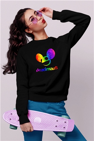 Deadmau5 Siyah Unisex Sweatshirt