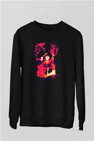 Deadmau5 Siyah Unisex Sweatshirt