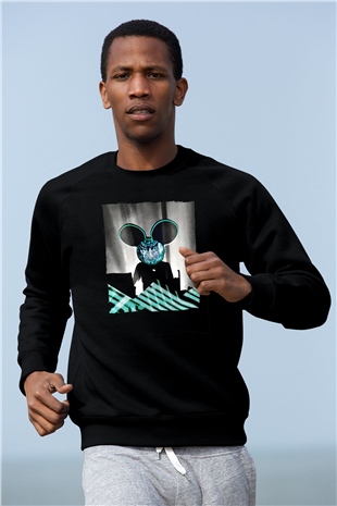 Deadmau5 Siyah Unisex Sweatshirt