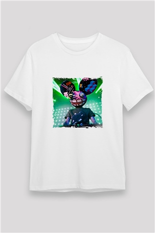 Deadmau5Baskılı Beyaz Tişört