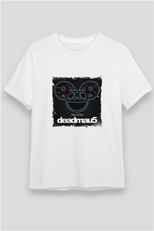 Deadmau5Baskılı Beyaz Tişört