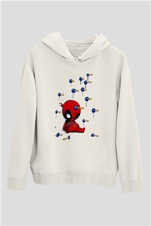 DeadpoolBeyaz  Unisex Hoodie