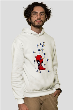 DeadpoolBeyaz  Unisex Hoodie