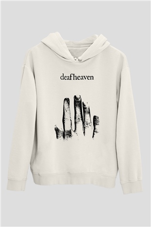 Deafheaven Baskılı Unisex Beyaz Hoodie