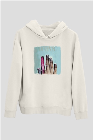 Deafheaven Baskılı Unisex Beyaz Hoodie