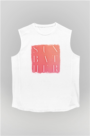Deafheaven Baskılı Unisex Beyaz Kolsuz Tişört