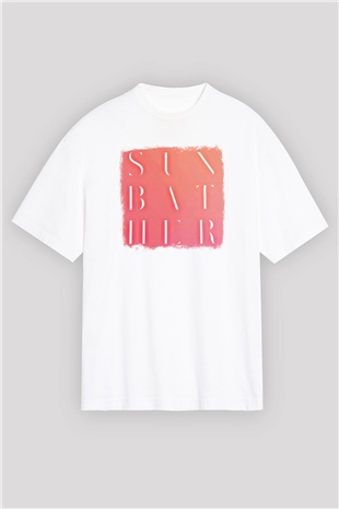 Deafheaven Baskılı Unisex Beyaz Oversize Tişört