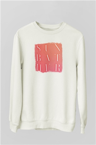 Deafheaven Baskılı Unisex Beyaz Sweatshirt