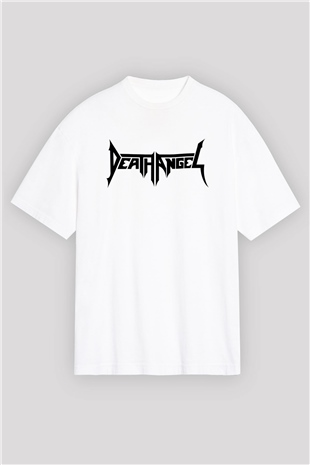 Death Angel Beyaz Unisex Oversize Tişört T-Shirt