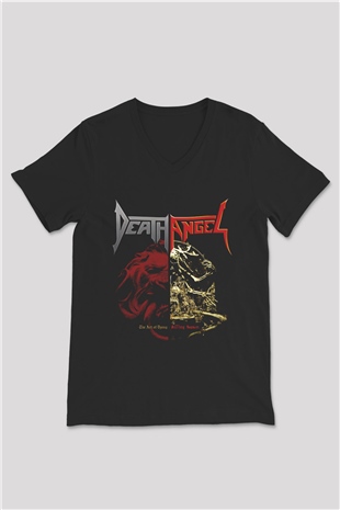 Death Angel Siyah Unisex V Yaka Tişört