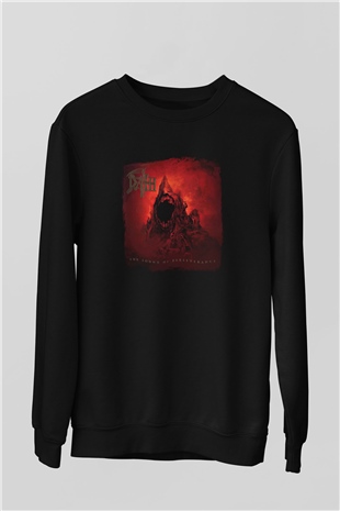 Death Baskılı Unisex Siyah Sweatshirt